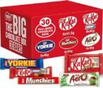 Nestlé The Big Chocolate Box, 30 x Chocolate Bars – KitKat, KitKat Chunky, Yorkie, Aero, Munchies – Sharing Gift, 1.3kg